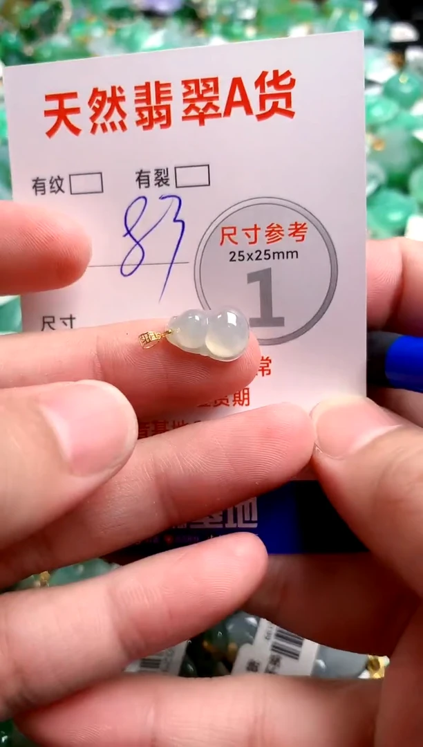 翡翠18K金镶嵌颈饰23000174