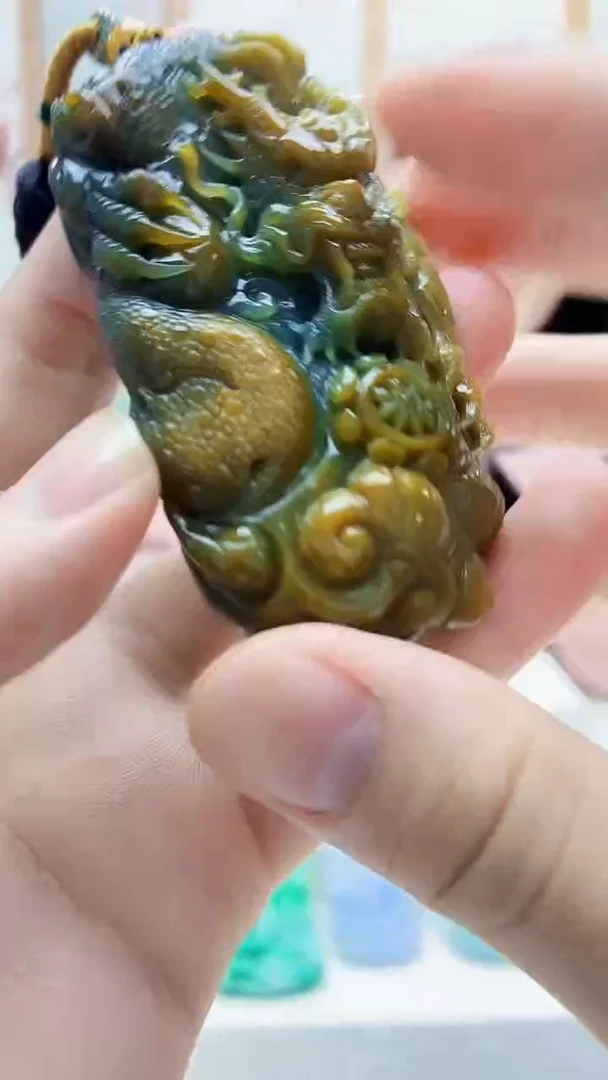 未镶嵌定制翡翠4812bb-毛货挂件38