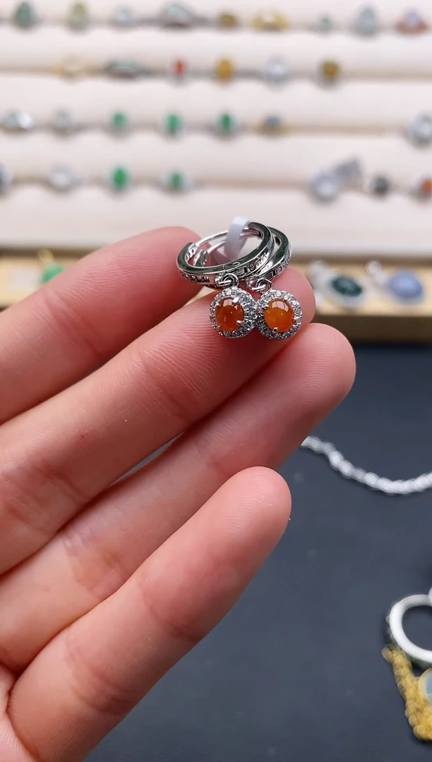 银S925镶嵌戒指翡翠22222222+2