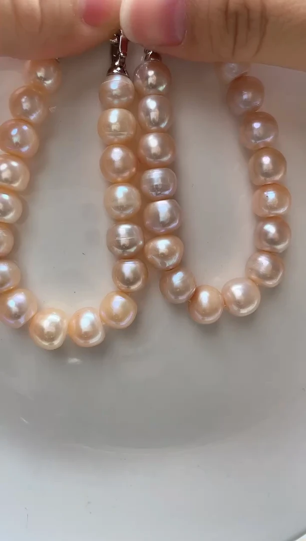 未镶嵌手链淡水珍珠10mm无核聚宝盆手链