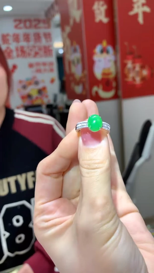 【闪购商品】翡翠戒指18K金镶嵌|不退不换