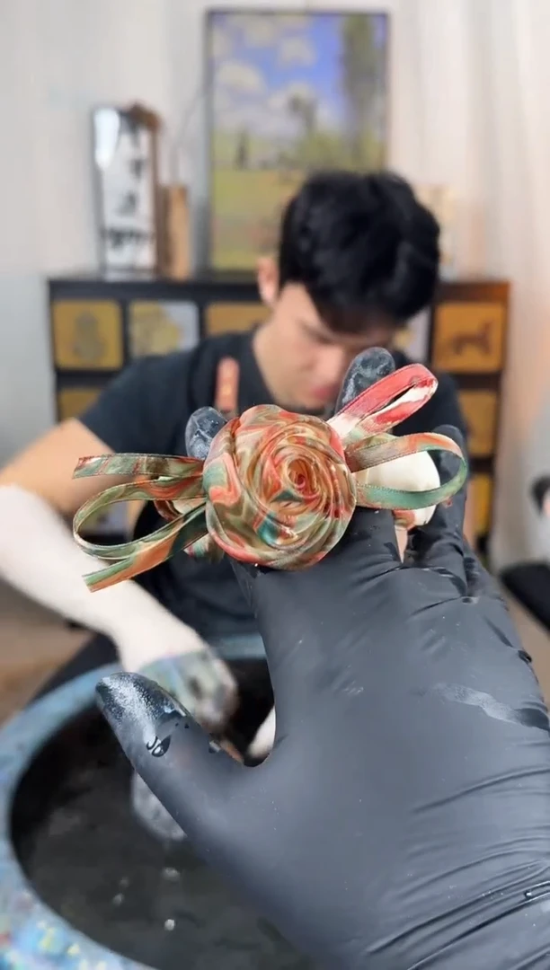 957玫瑰发圈敦煌飞天