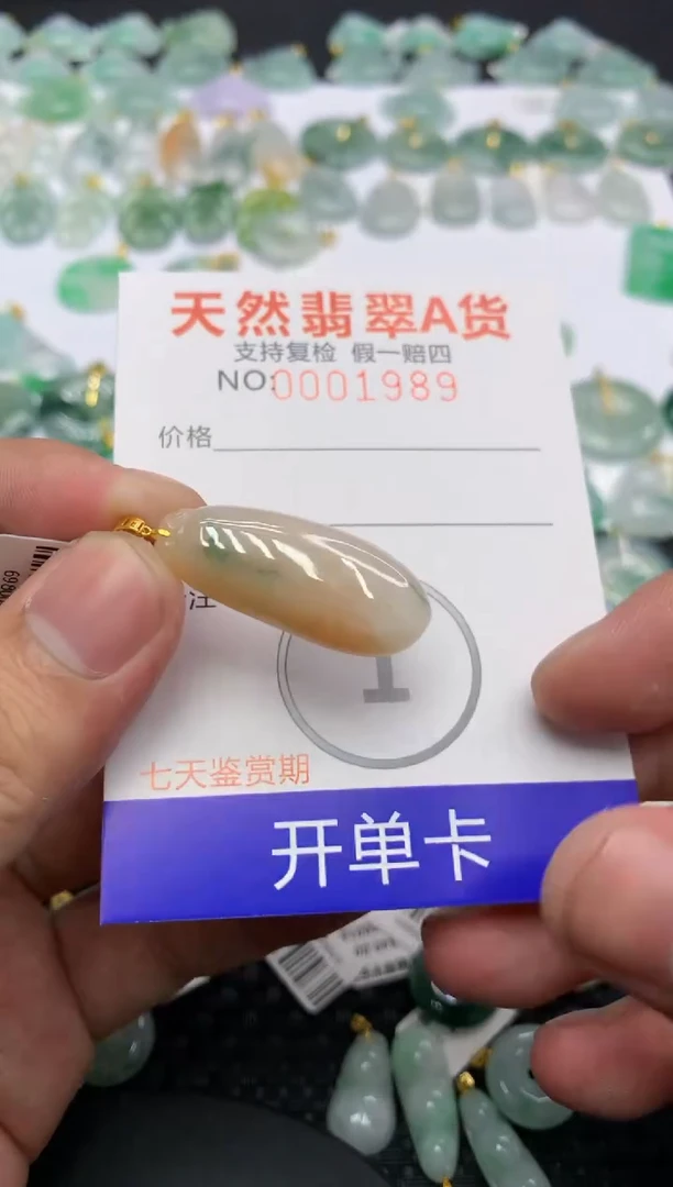 翡翠18K金镶嵌颈饰 6942246159635781501