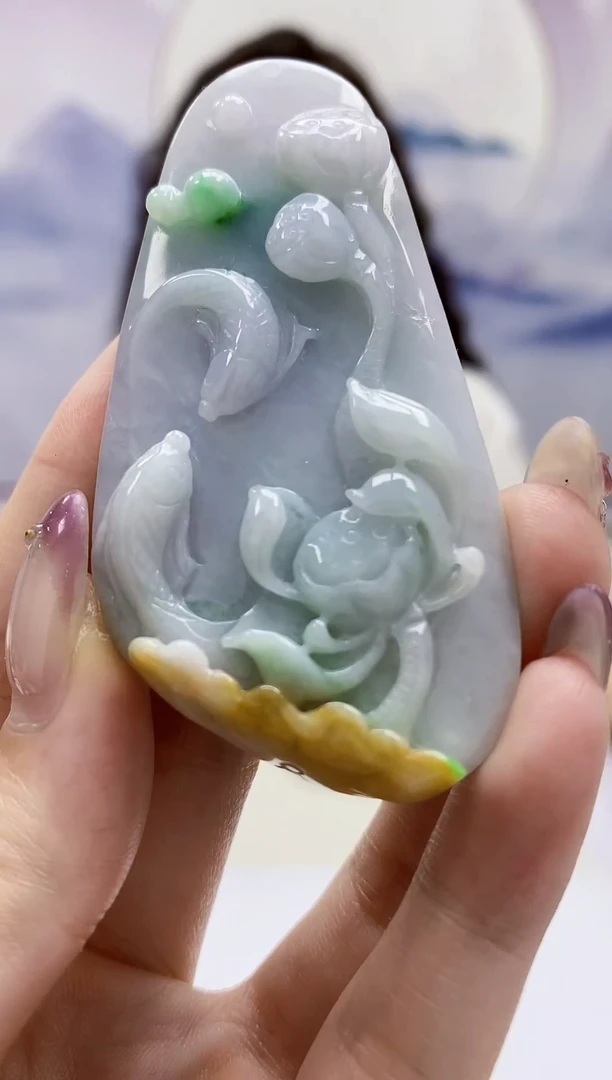 定制翡翠未镶嵌4829jw-毛货挂件54