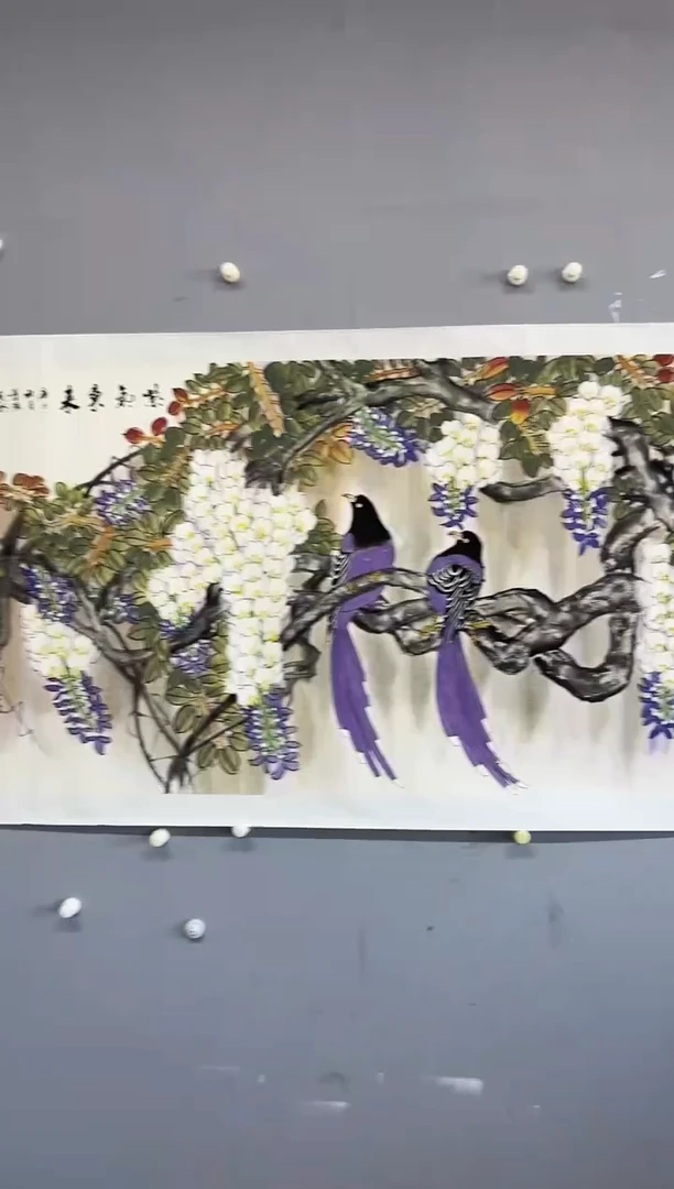 国画董阳花鸟8平尺