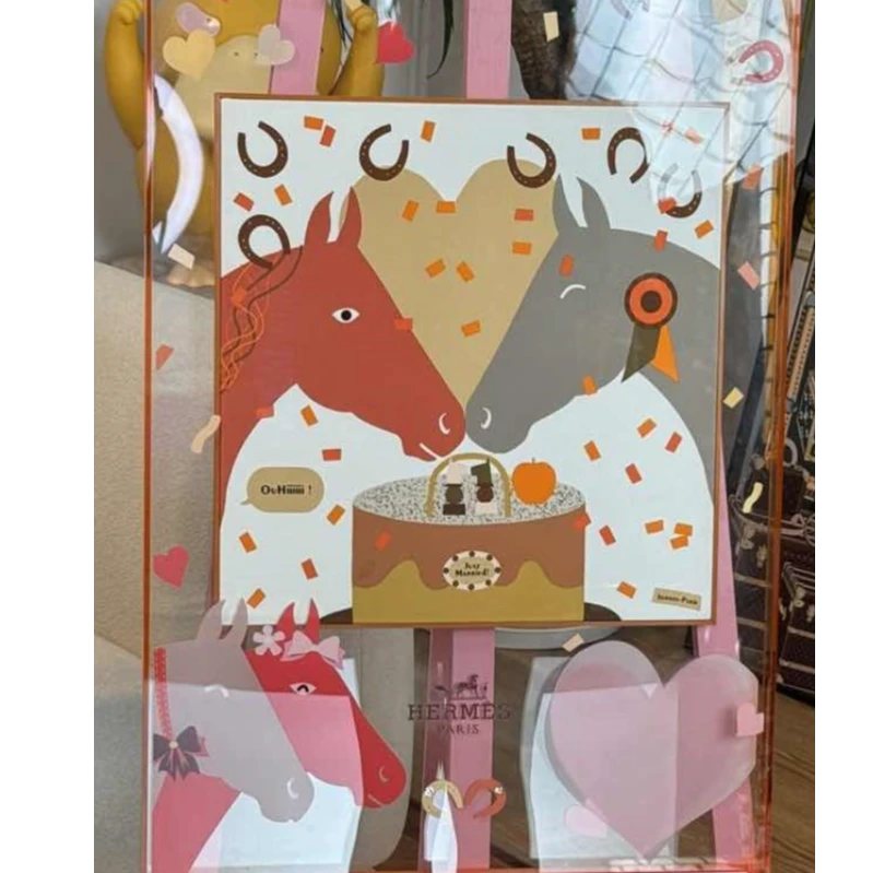 全新未使用 Hermes/爱马仕 【佳娴】天作之合 75x50cm 可挂墙