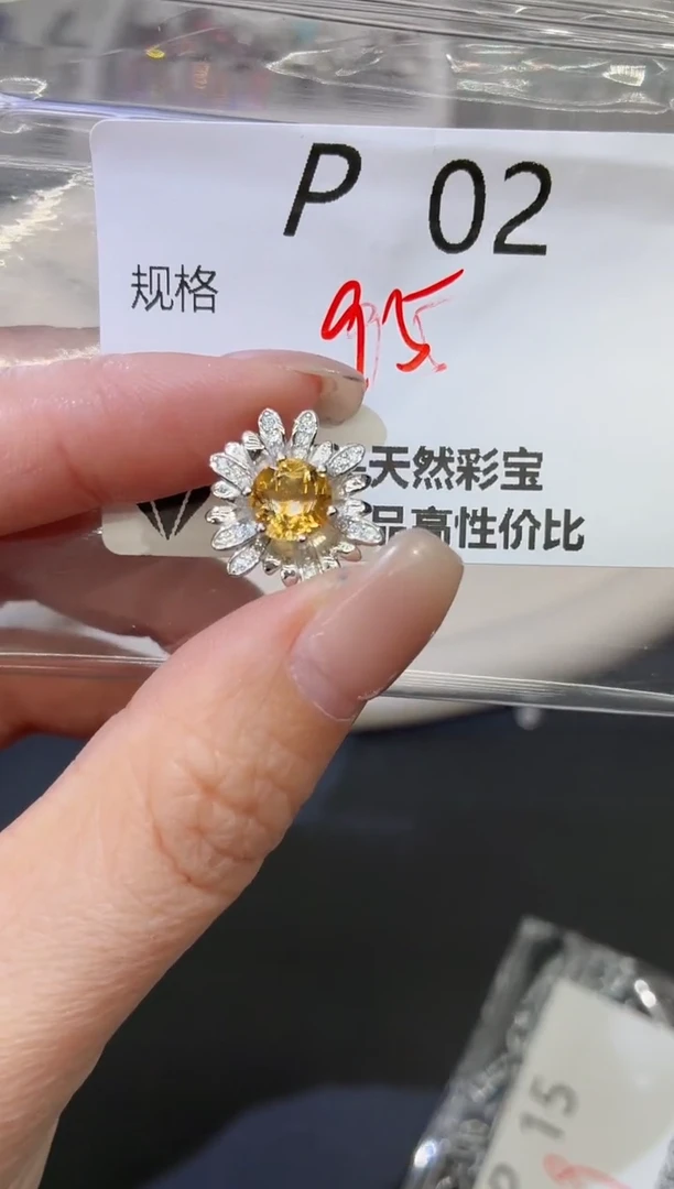 颈饰银S925镶嵌水晶多样性发一P02