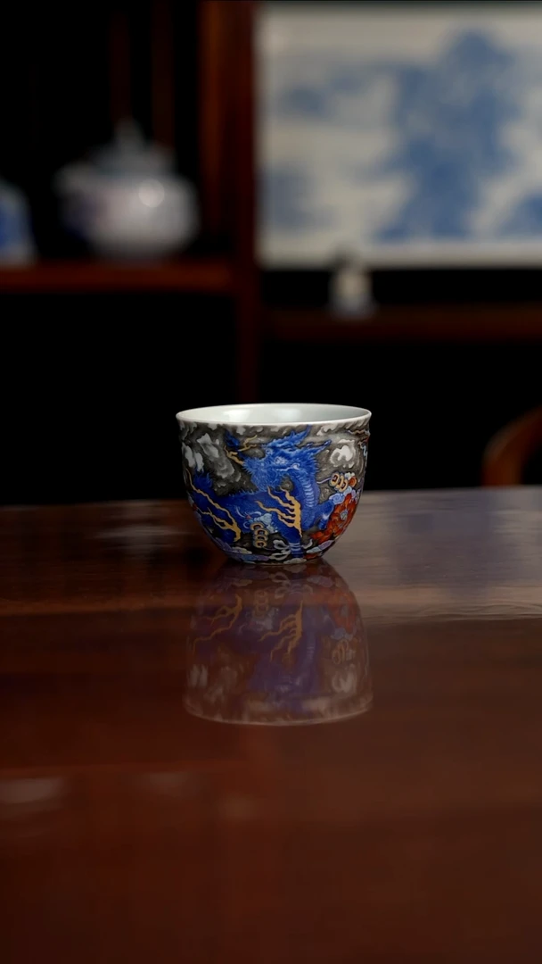 空山明月 新斗彩 麒麟