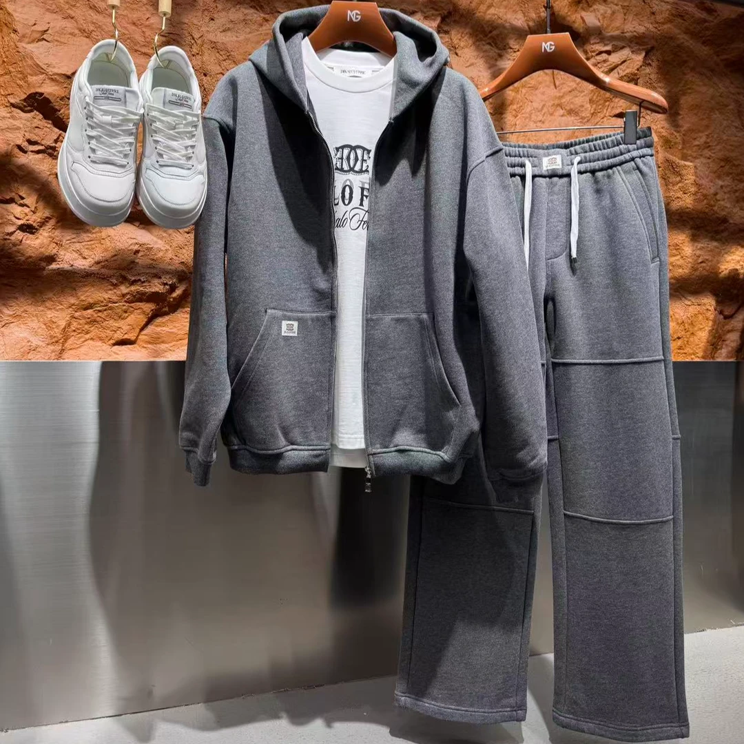 DIKALO FERRE/迪卡里奥 费雷D53TZ929A+B男士秋季新款连帽套装