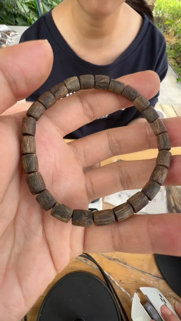 沉香沉香碎屑沉水随型桶珠单圈5+多样性发一