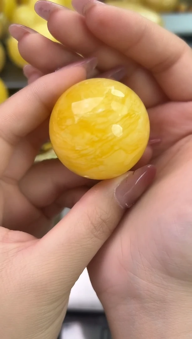 裸石琥珀未镶嵌天然琥珀蜜蜡圆珠