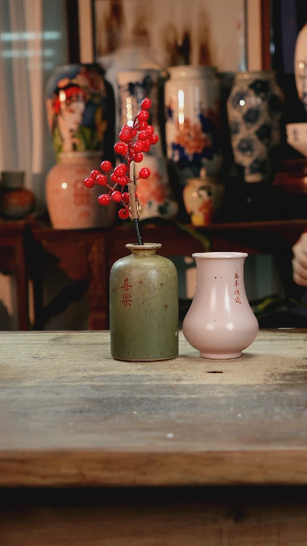 【闪购商品】瓷片景德镇纯手工釉下彩精品花瓶