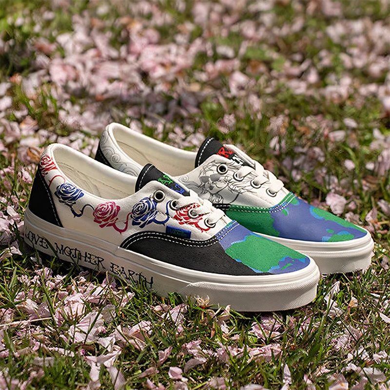 VANS范斯小个子女鞋2025秋冬Era保护地球鸳鸯色帆布鞋VN0A4U39WZ2