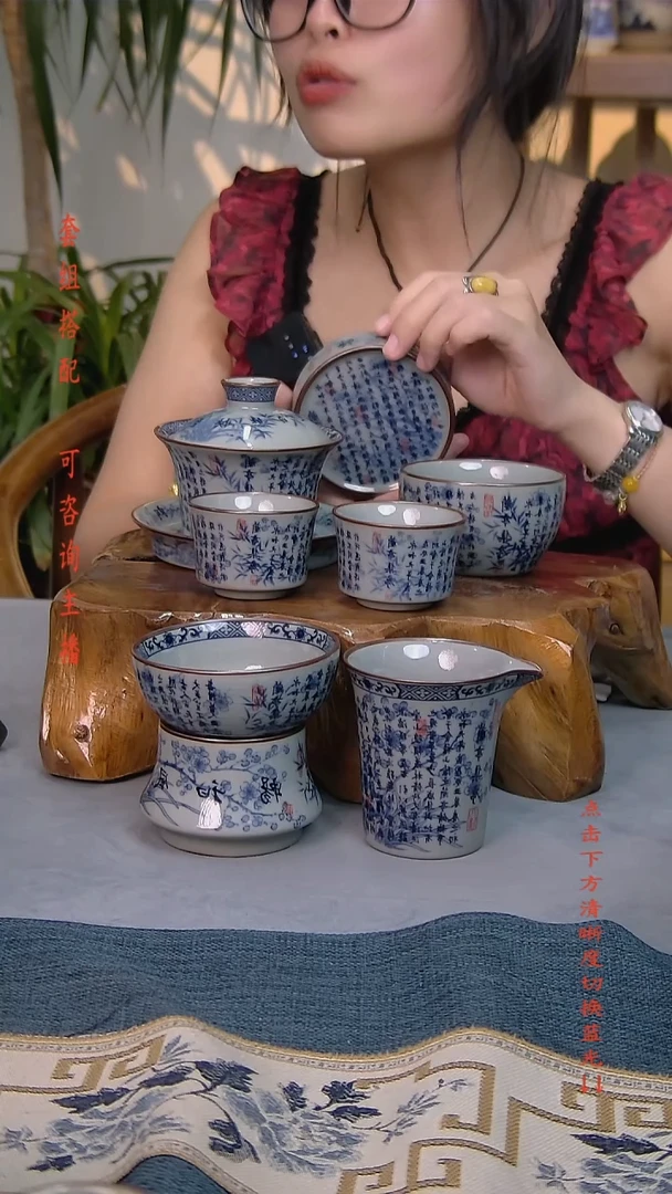 简装家用款7件套 老陶泥开片纹陶瓷茶具
