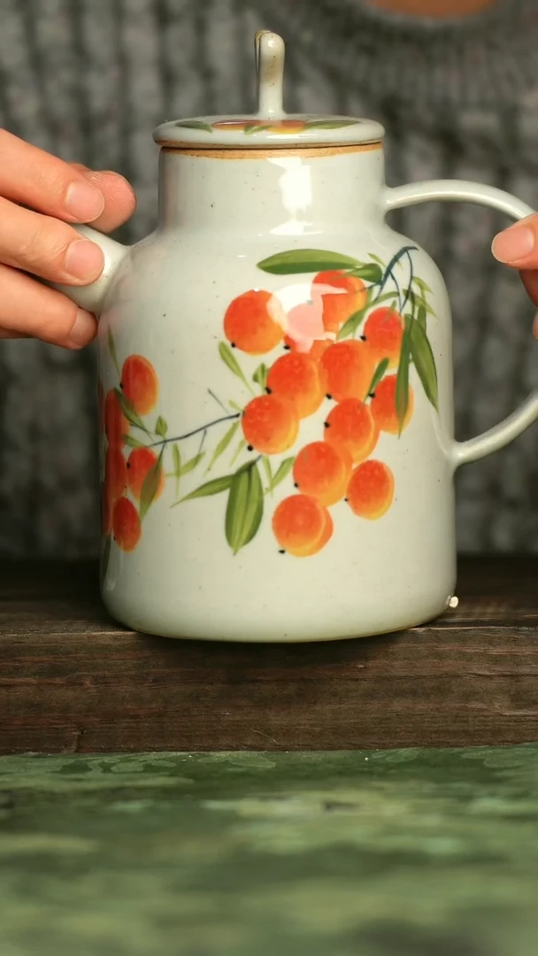 陶瓷青诗集手工手绘瓷器