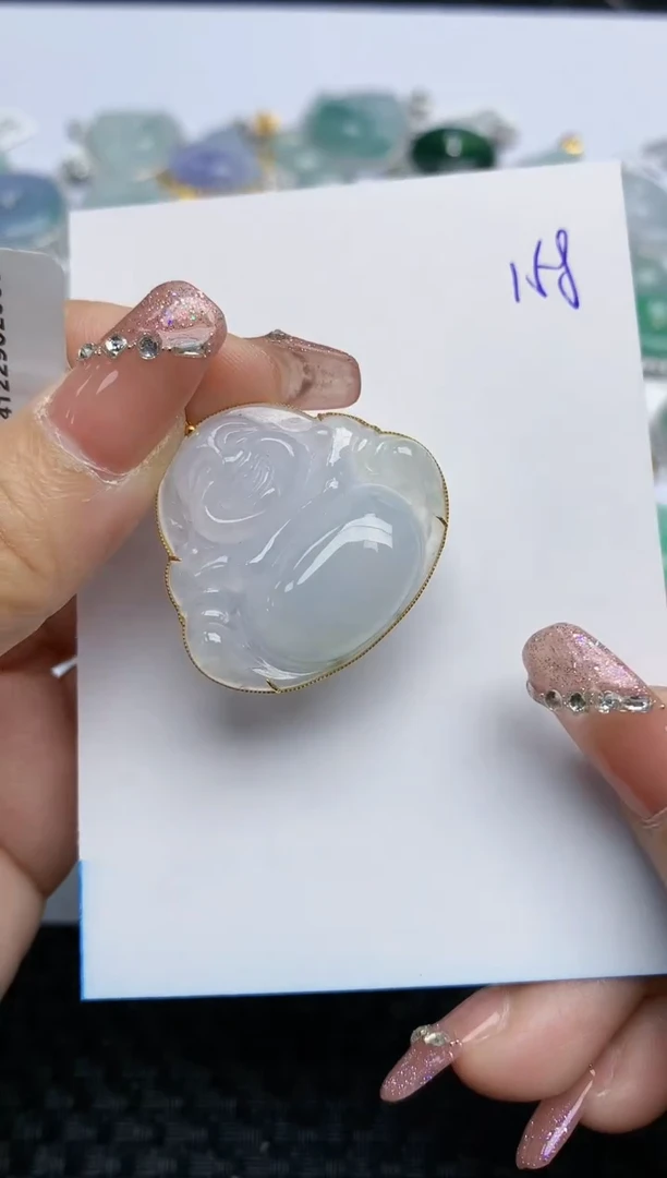 【闪购商品】翡翠颈饰18K金镶嵌天然A货翡翠 158