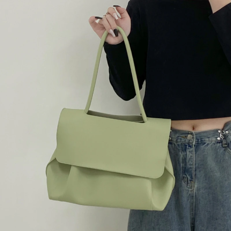 （001-200）时尚百搭单肩腋下包包潮流女包（L）