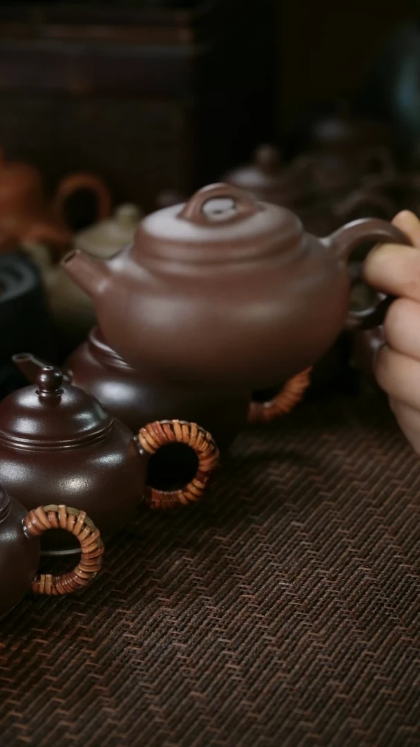 茶壶紫砂古风壶桃花泥福利款