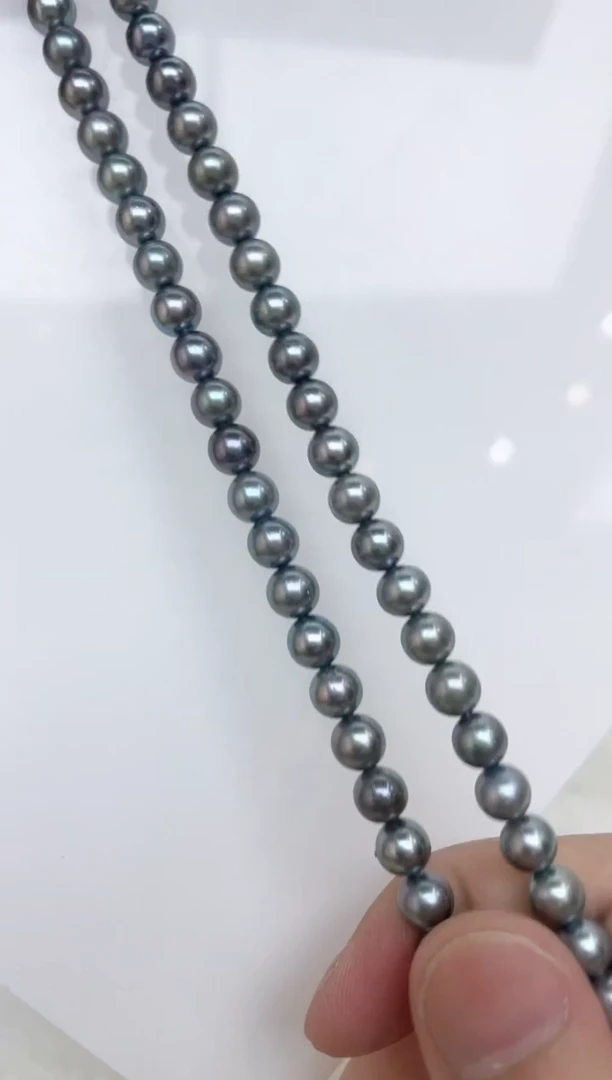 海水珍珠银S925镶嵌颈饰