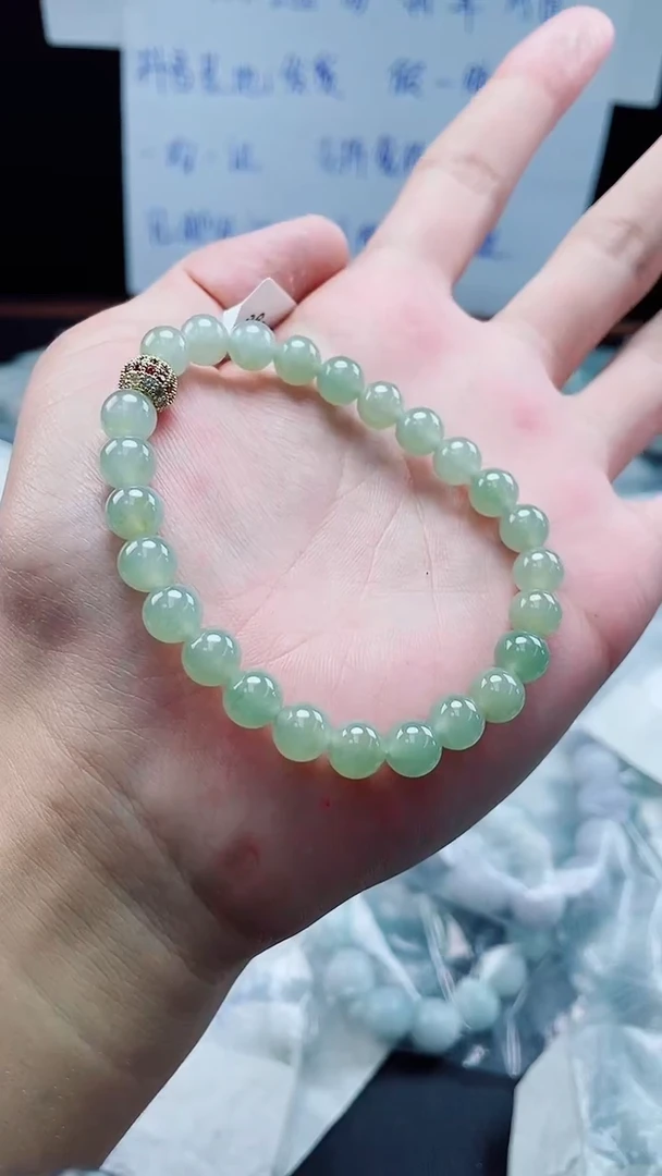未镶嵌定制翡翠珠串