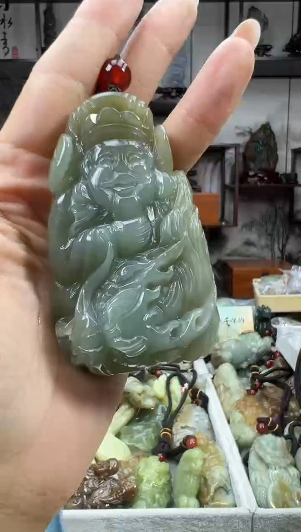 和田玉未镶嵌把件1
