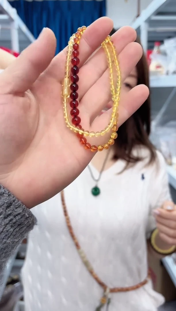 【闪购商品】琥珀颈饰未镶嵌塔链一条