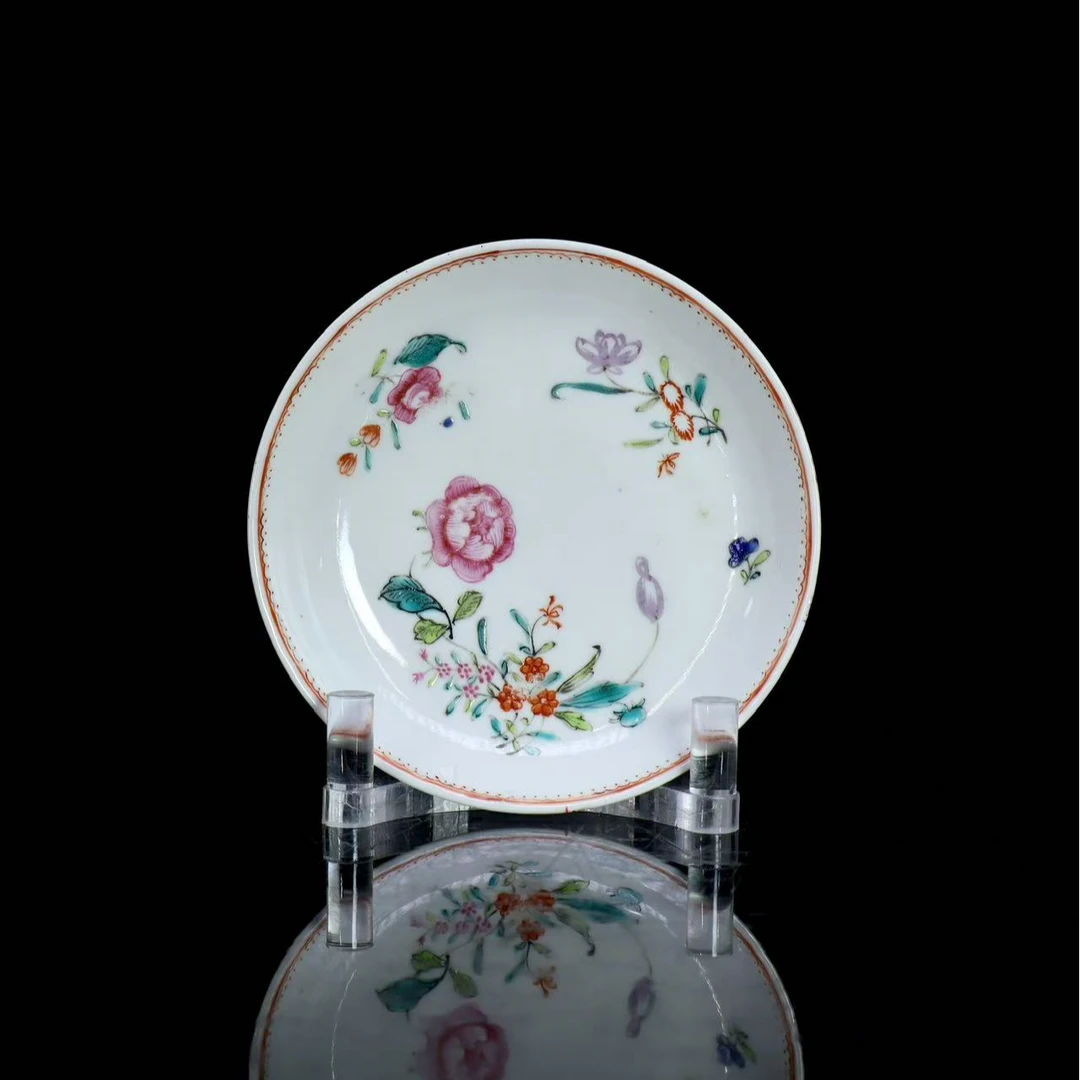 20: 清早期粉彩花卉盘