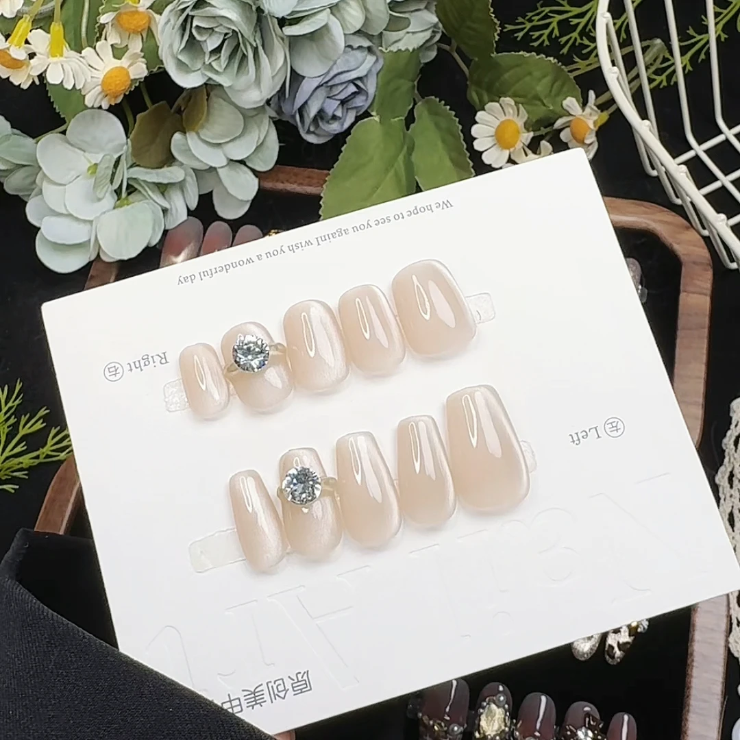 小金家【克拉恋人】手工穿戴甲爆款新品简约高级猫眼美甲