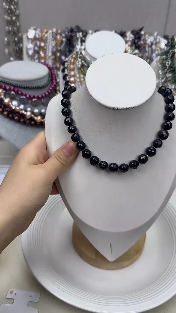 颈饰银S925镀金镶嵌淡水珍珠1