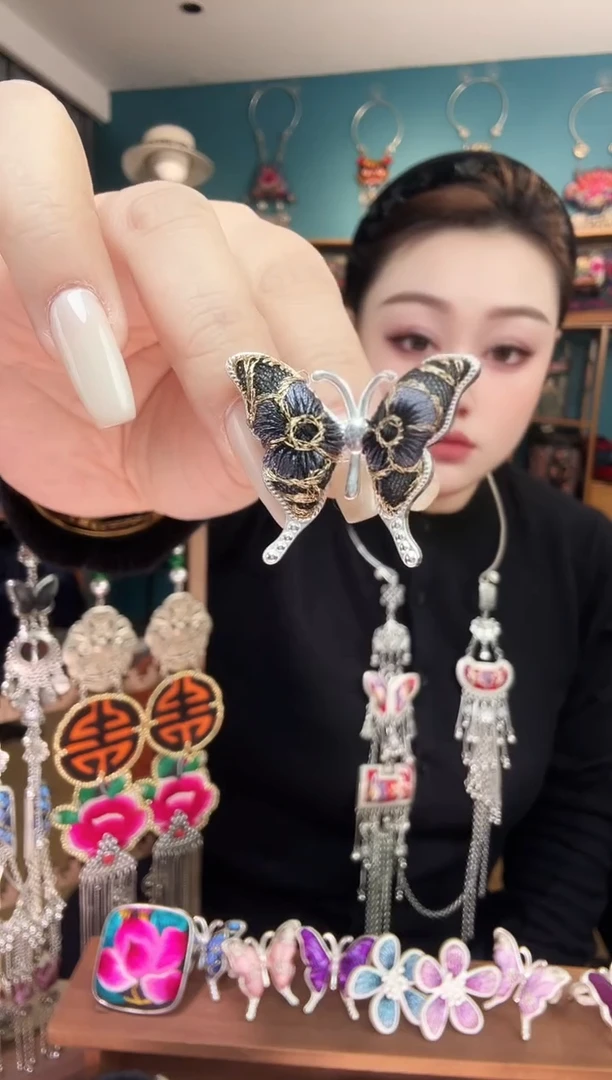 刺绣纯手工民族风刺绣戒指