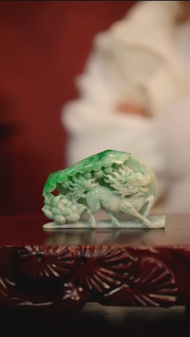 未镶嵌摆件翡翠麒麟