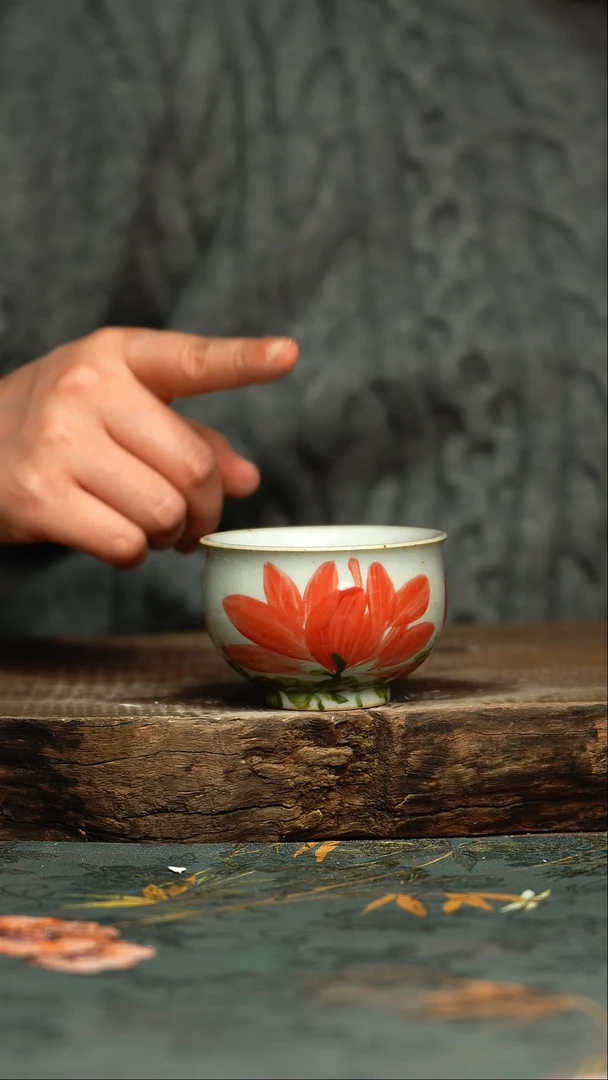 【闪购商品】杯釉下彩手工手绘同款陶器