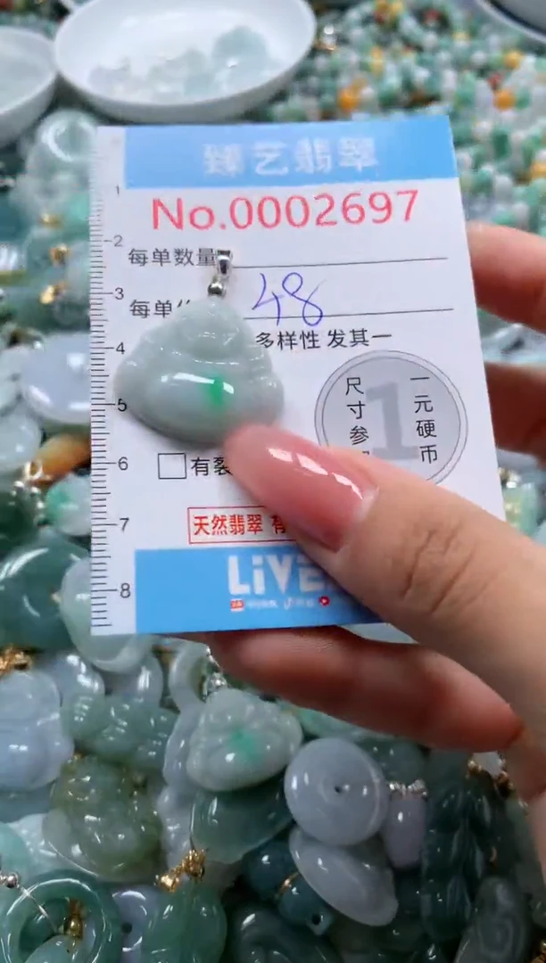 翡翠未镶嵌颈饰2697