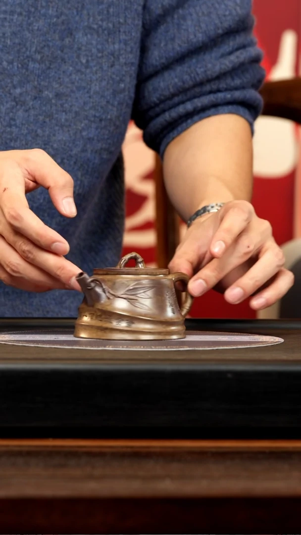 【闪购商品】紫砂茶壶RJT 柴烧 小竹柱础