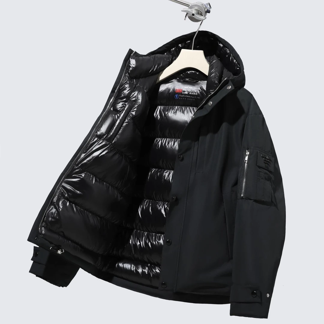 御寒战衣 3M高效暖绒 冬季男士高性能加厚保暖连帽棉夹克棉服外套