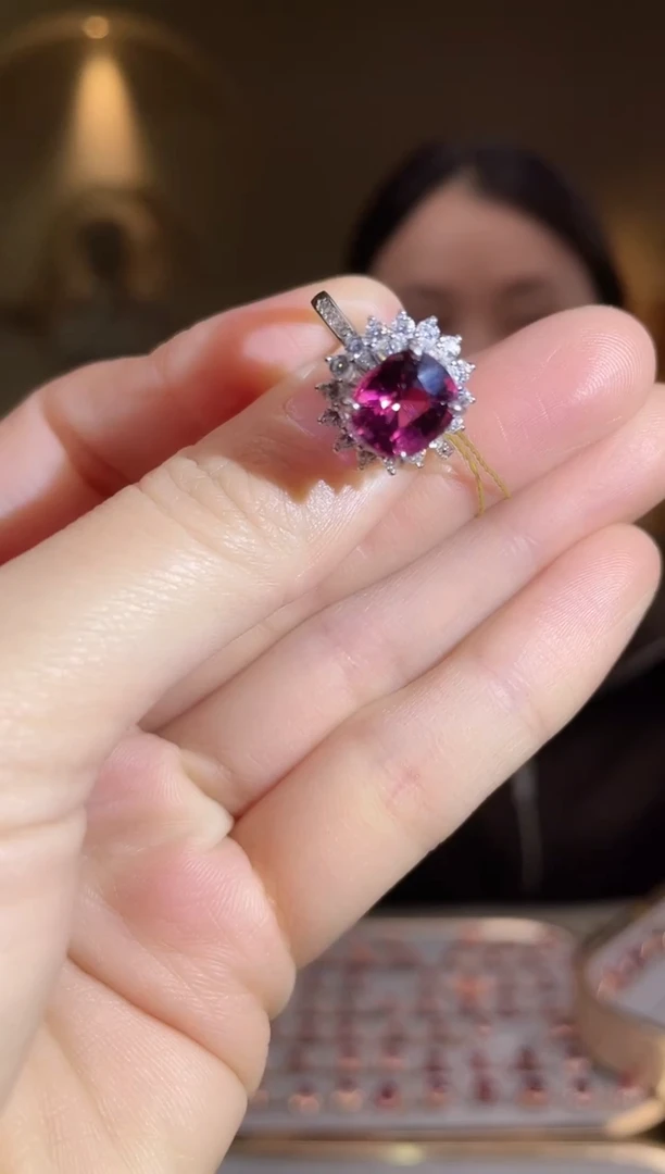 银S925镶嵌手饰碧玺手饰