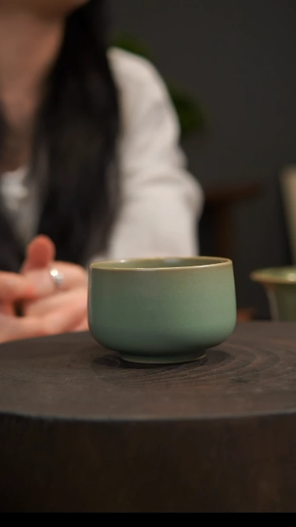 杯子在**郎高足禅定杯 汝州原产地  原矿老釉