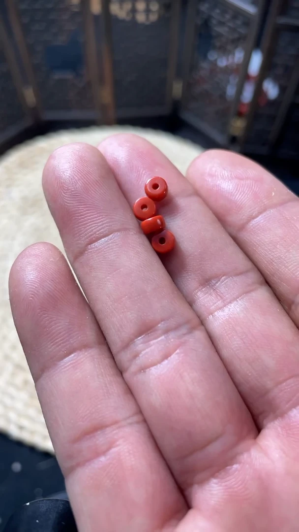 未镶嵌隔珠南红玛瑙隔珠4片