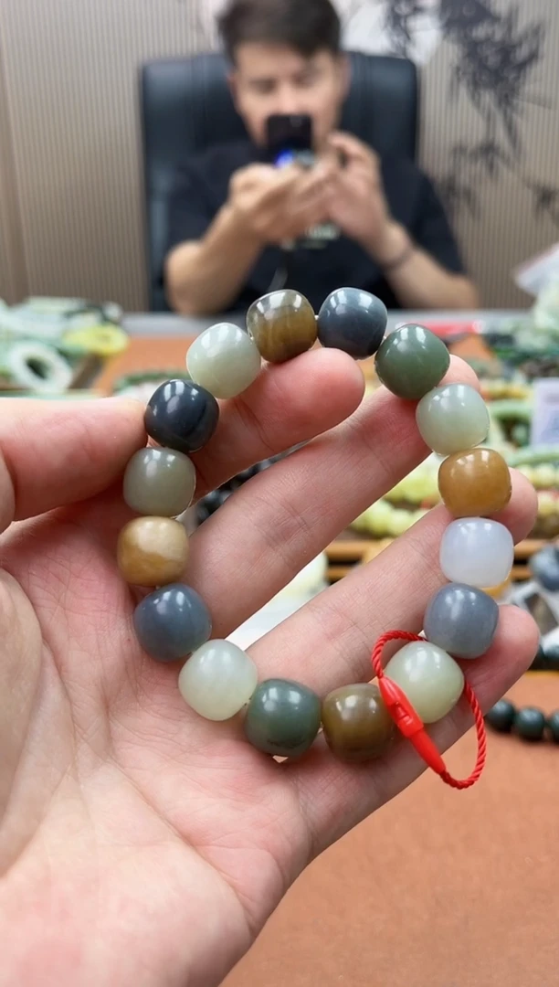 手串未镶嵌和田玉多宝13