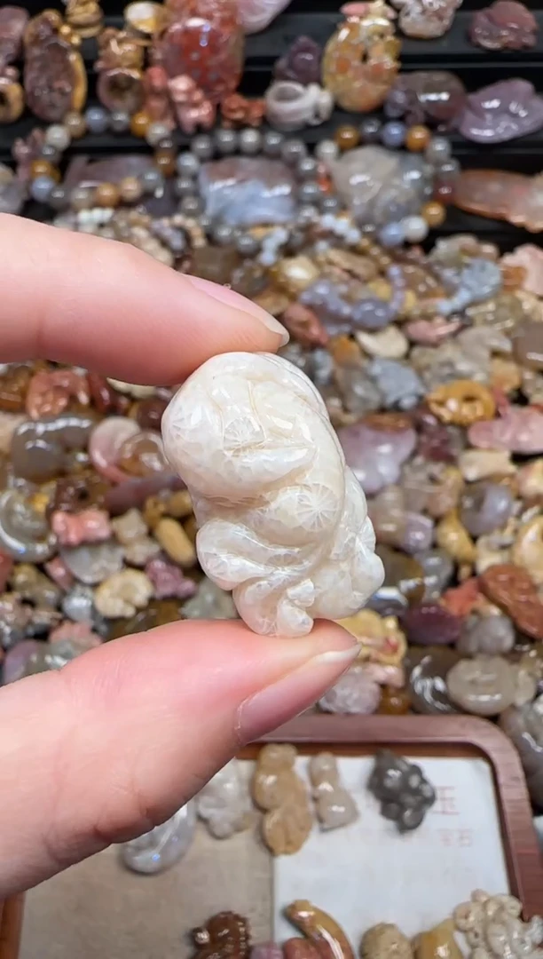 颈饰未镶嵌硅化珊瑚（珊瑚玉）611