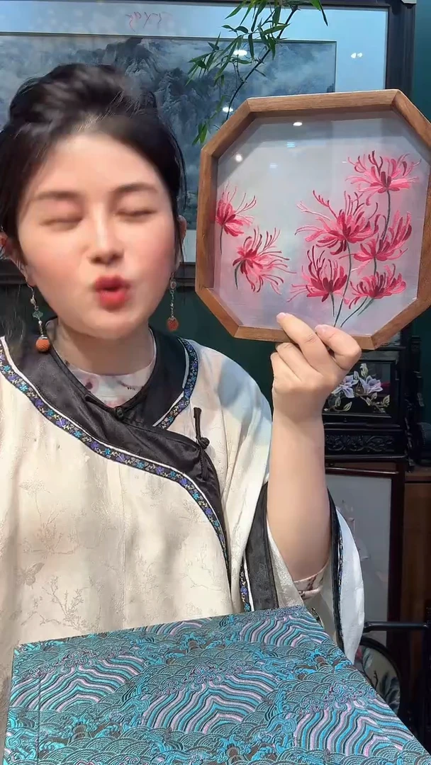 横款非遗苏绣手工刺绣摆台