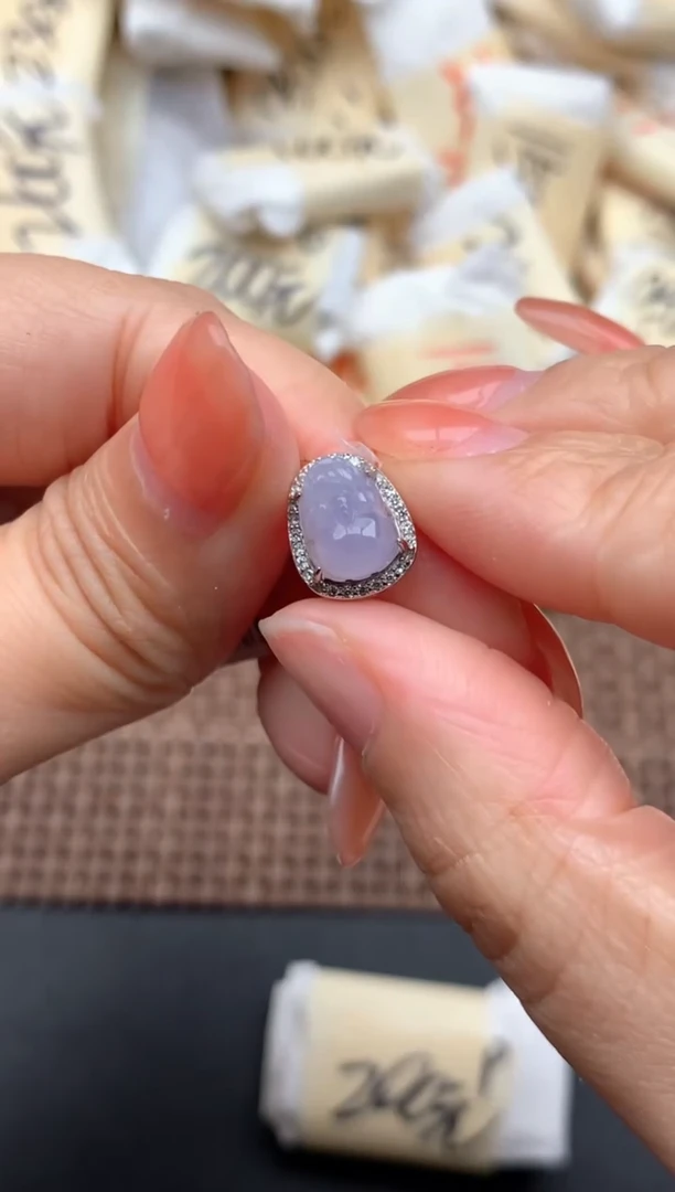 银S925镶嵌挂件翡翠一