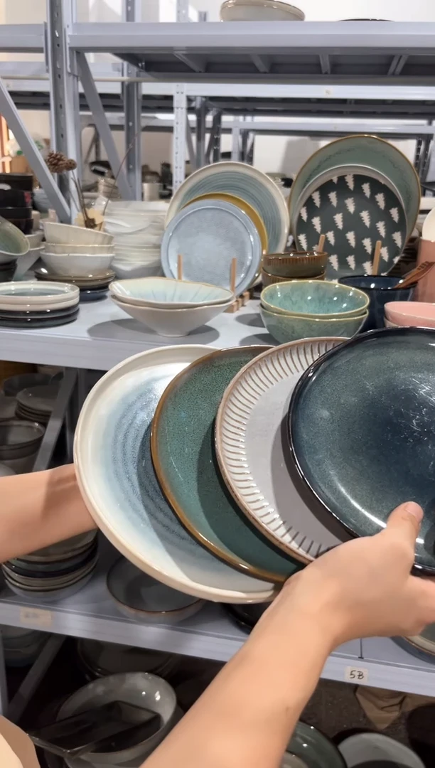 瓷片外贸尾货瑕疵满20包邮X4 小盘组合