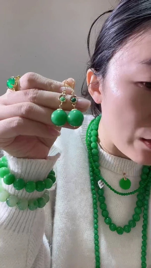 无非金属diy双珠耳坠