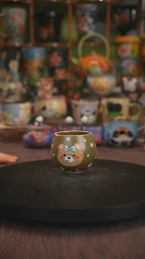 紫砂油画手绘釉下彩