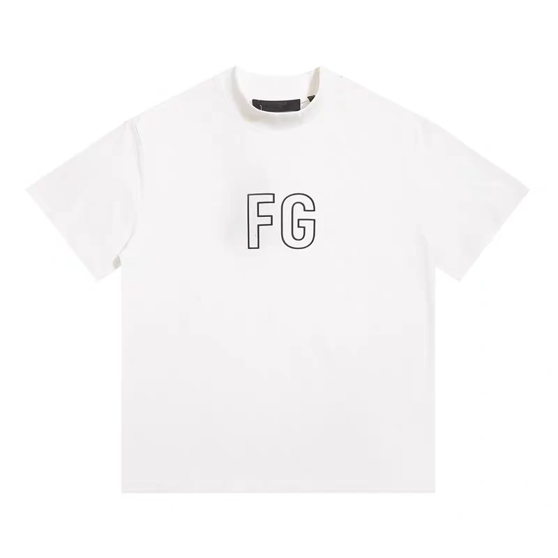FOG ESS美式夏季高街潮牌字母纯棉短袖男女圆领FG宽松T恤情侣
