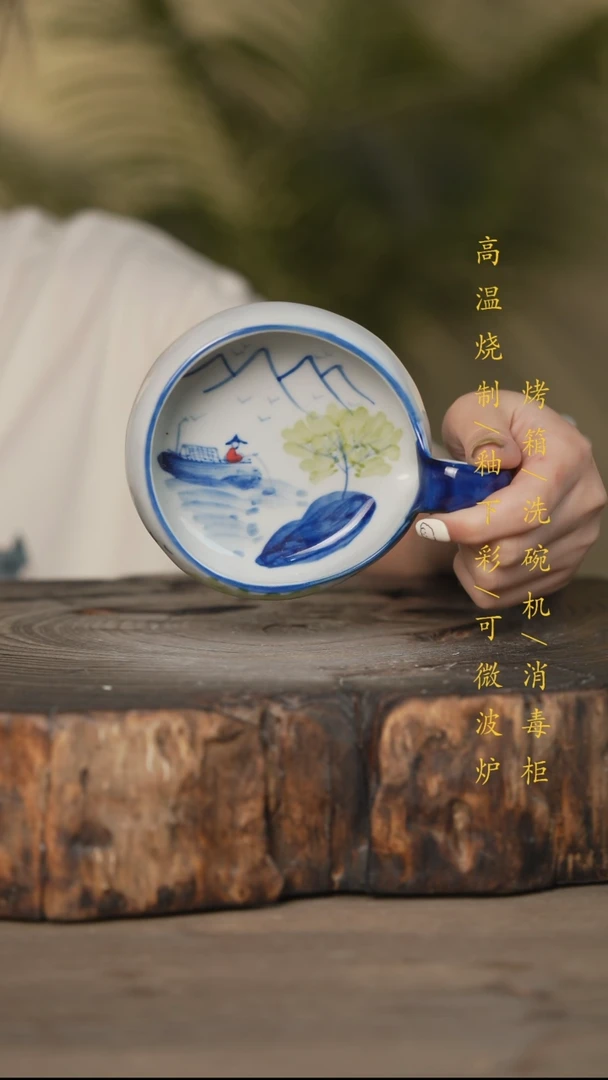 瓷片景德镇高温釉下彩可微波烤箱洗碗机