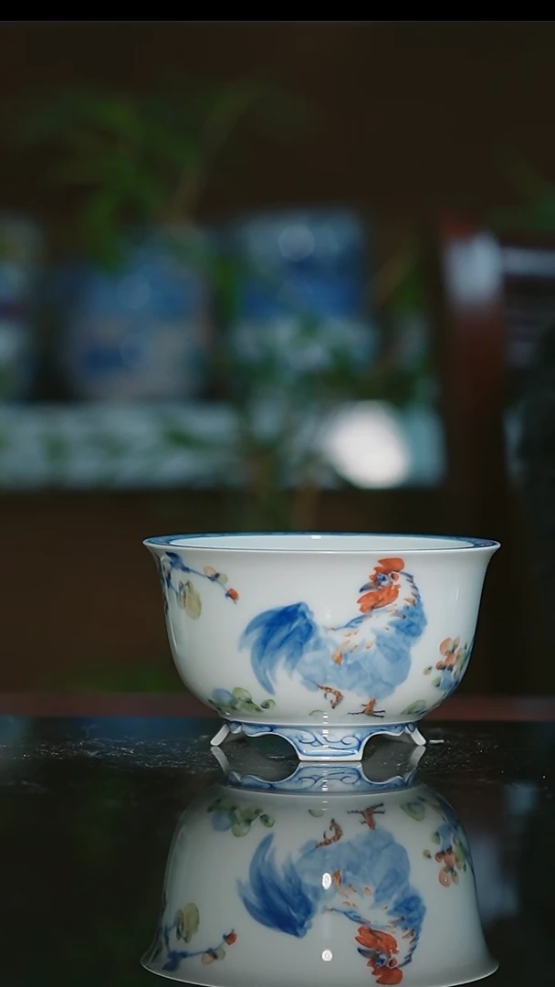 【闪购商品】手绘陶瓷内口8.3高5.7深