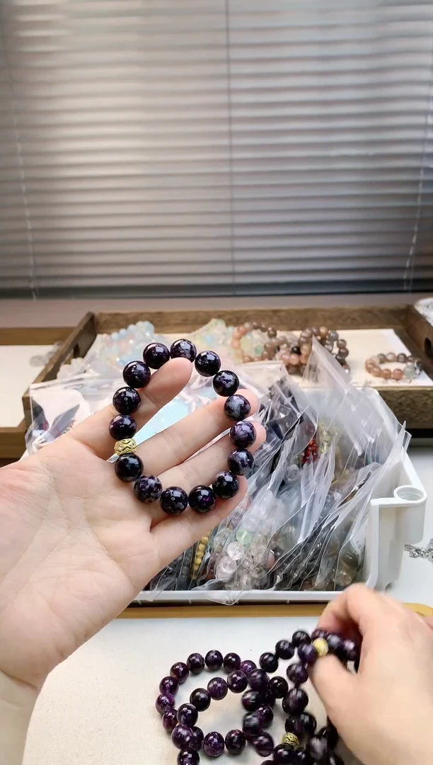 【闪购商品】水晶珠宝半成品未镶嵌紫祖母晶单圈