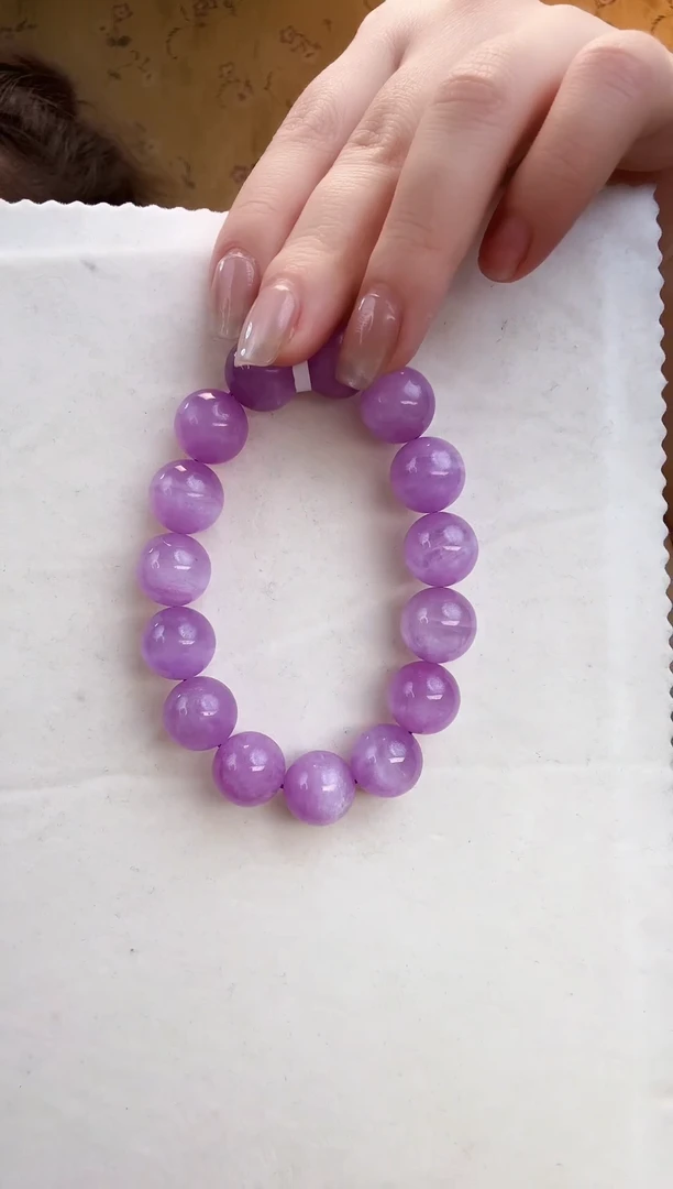 【闪购商品】锂辉石手串未镶嵌紫锂辉手串约14M